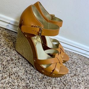 Michael Kors JetSet6 Tan Somerly Wedges